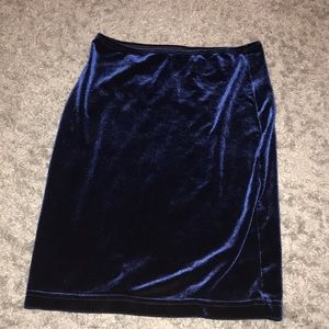Velvet blue skirt